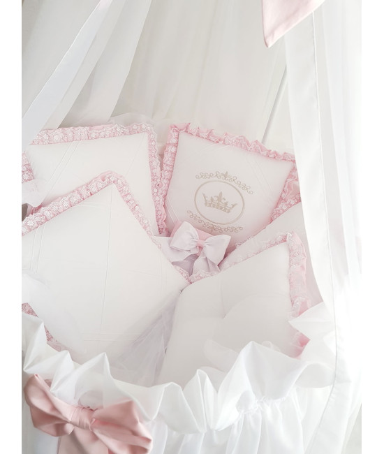 Комплект в круглую кроватку Amanda розовый