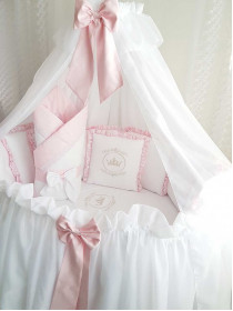 Универсальный комплект в кроватку Amanda розовый