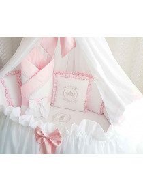 Комплект в круглую кроватку Amanda розовый
