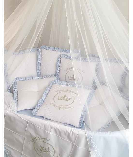 Универсальный комплект в кроватку Amanda голубой