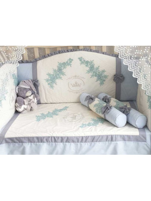Комплект в кроватку Софт Angelica голубой