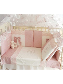 Комплект в кроватку Areseli розовая пудра