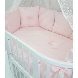Универсальный комплект в кроватку Бабочка розовый
