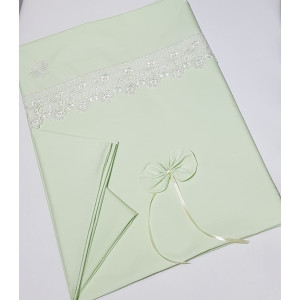 Комплект в круглую кроватку Бабочка салатовый