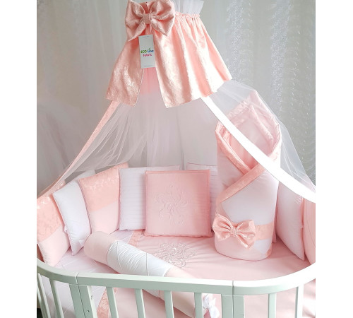 Универсальный комплект в кроватку Bella розовый