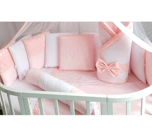 Универсальный комплект в кроватку Bella розовый