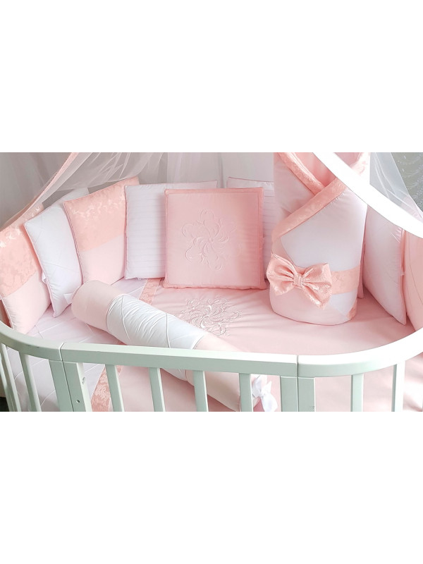 Универсальный комплект в кроватку Bella розовый