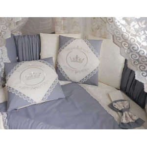 Универсальный комплект в кроватку Benita серый