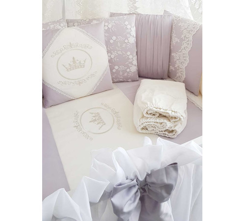 Комплект в круглую кроватку Benita light сирень