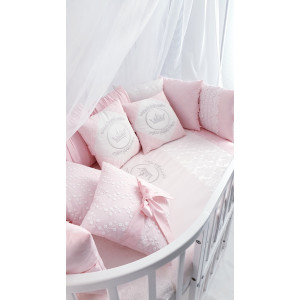 Комплект в круглую кроватку Benita light розовый