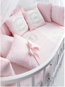 Комплект в круглую кроватку Benita light розовый