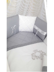 Универсальный комплект в кроватку кроватку Bridget серый