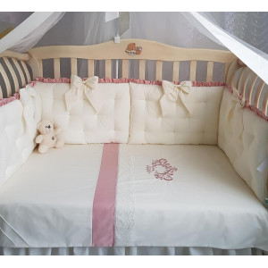 Комплект в кроватку Софт Cherry Flower розовый