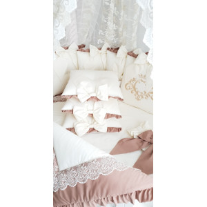 Универсальный комплект в кроватку Cherry Flower какао