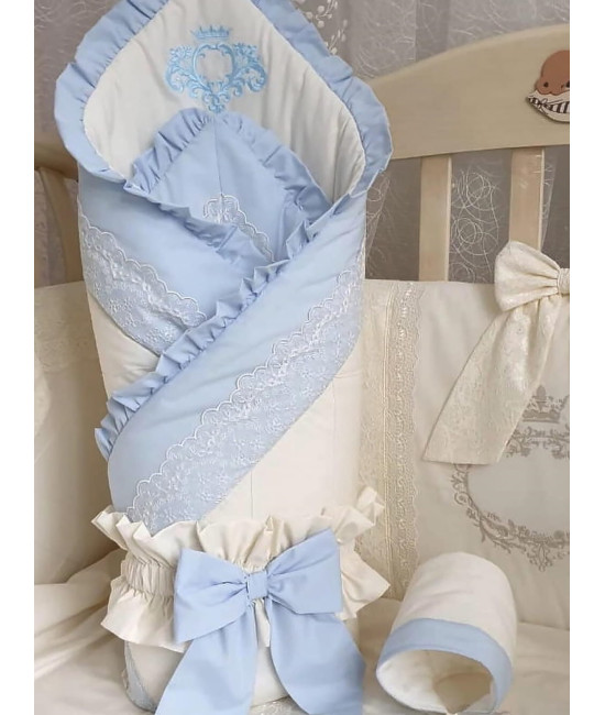 Конверт на выписку Cherry голубой