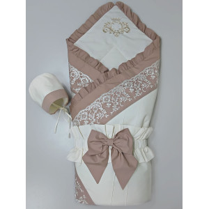 Конверт на выписку Cherry коричневый