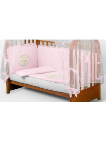 Комплект в кроватку Диана-Мишка розовый