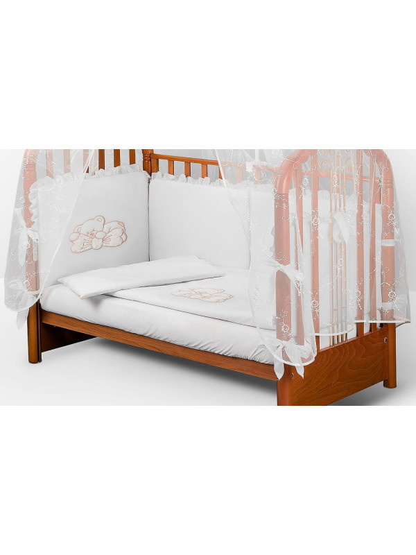Комплект в кроватку Диана-Мишка на банте белый