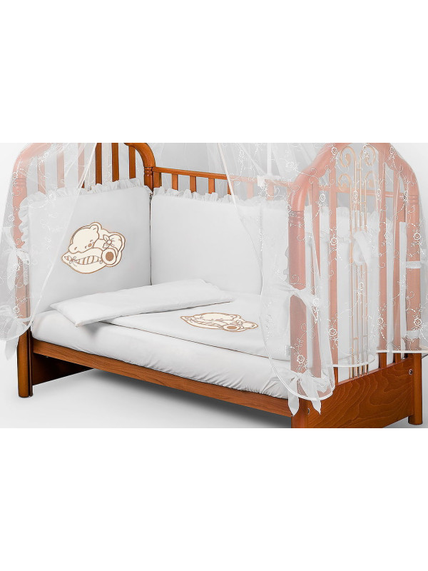 Комплект в кроватку Диана-Мишка в памперсе белый