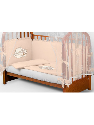 Комплект в кроватку Диана-Мишка в памперсе персик