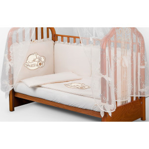 Комплект в кроватку Диана-Мишка в памперсе крем