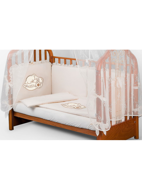 Комплект в кроватку Диана-Мишка в памперсе крем