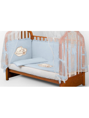 Комплект в кроватку Диана-Мишка в памперсе голубой