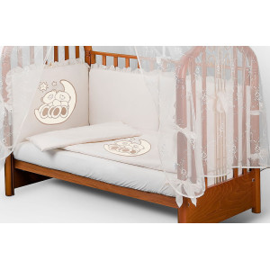 Комплект в кроватку Диана-Мишки на луне крем