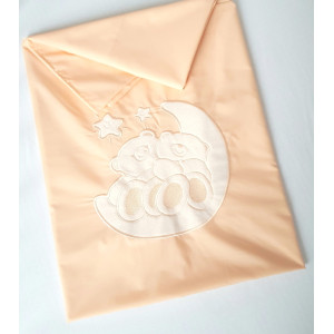 Универсальный комплект в кроватку Диана-Мишки на луне персик