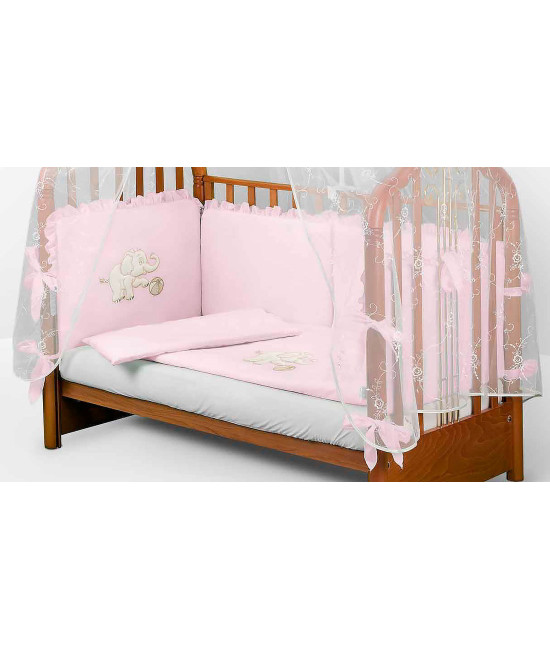 Комплект в кроватку Диана-Слоник розовый