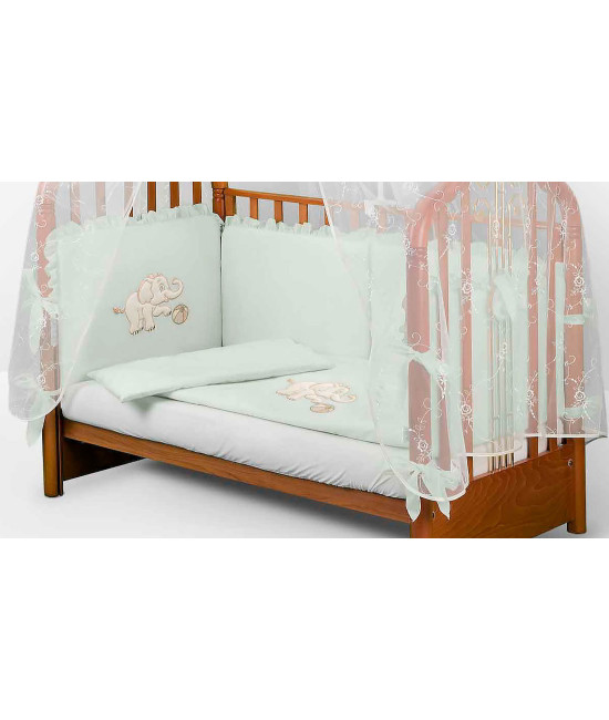 Комплект в кроватку Диана-Слоник салатовый