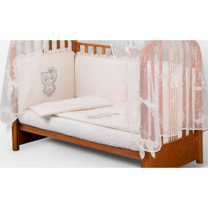 Комплект в кроватку Диана-Совенок крем