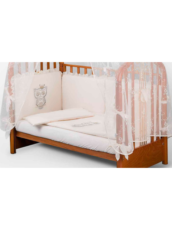 Комплект в кроватку Диана-Совенок крем