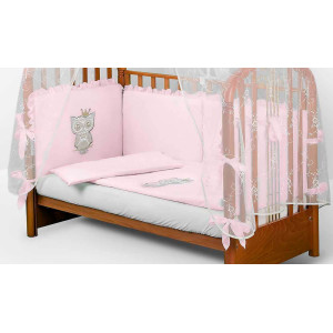 Комплект в кроватку Диана-Совенок розовый