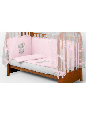 Комплект в кроватку Диана-Совенок розовый