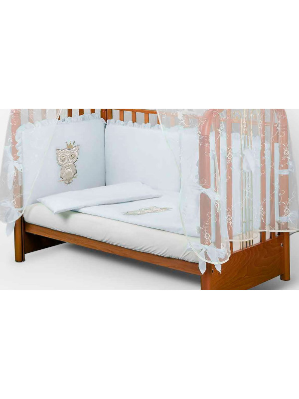 Комплект в кроватку Диана-Совенок голубой