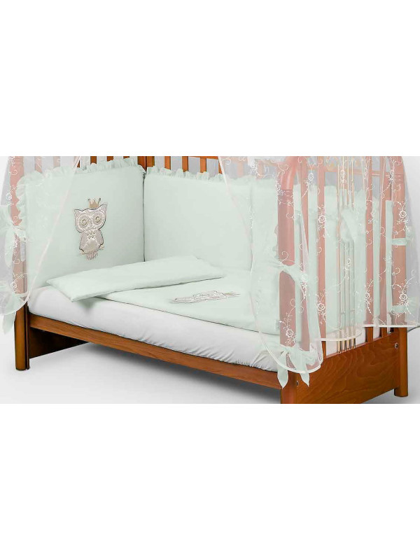 Комплект в кроватку Диана-Совенок салатовый