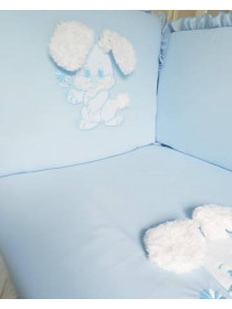 Комплект в кроватку Диана-Зайка голубой