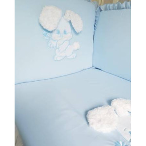 Комплект в кроватку Диана-Зайка голубой