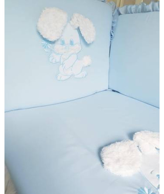 Комплект в кроватку Диана-Зайка голубой