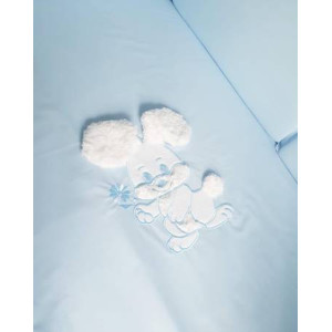 Комплект в кроватку Диана-Зайка голубой