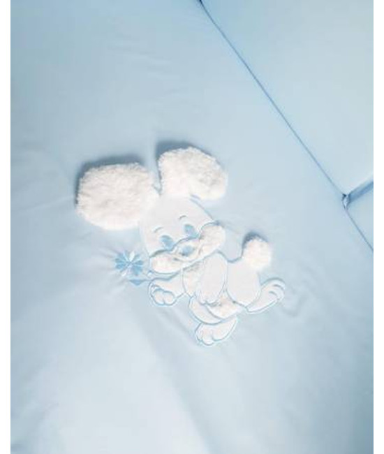 Комплект в кроватку Диана-Зайка голубой