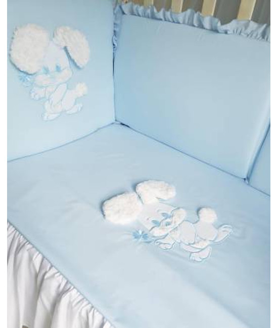 Комплект в кроватку Диана-Зайка голубой