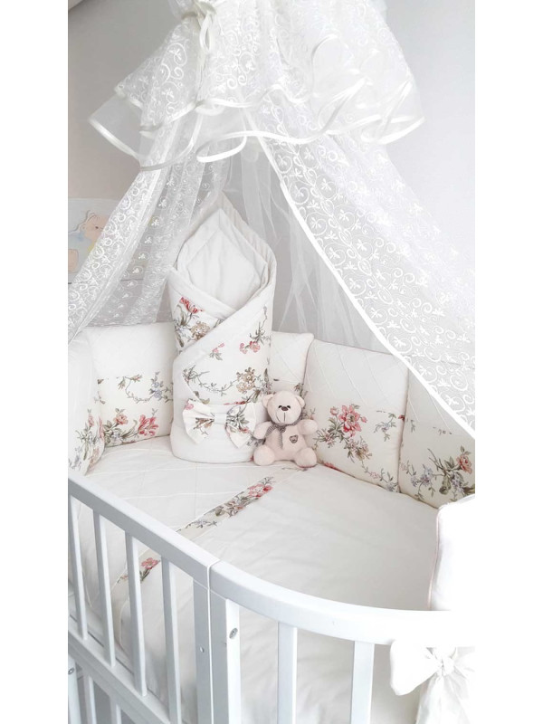 Комплект в круглую кроватку Emely крем
