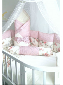Комплект в круглую кроватку Emely розовый