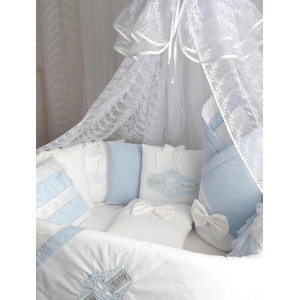 Комплект в круглую кроватку Жемчужина голубой