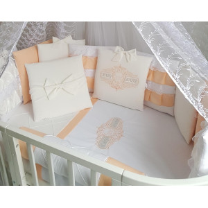 Комплект в круглую кроватку Жемчужина персик