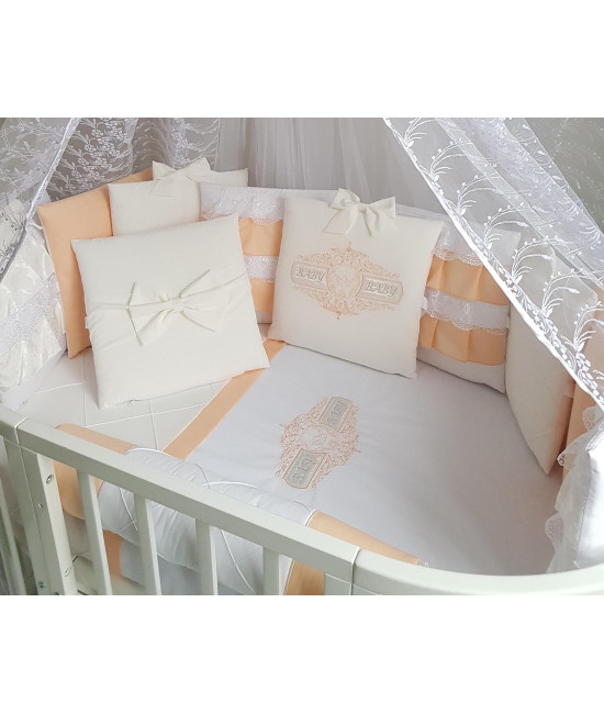 Комплект в круглую кроватку Жемчужина персик