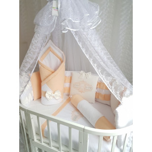 Комплект в круглую кроватку Жемчужина персик