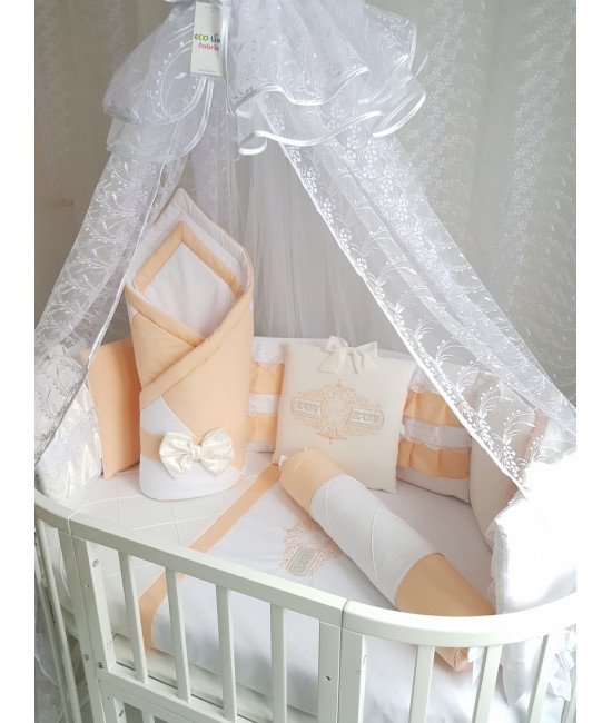 Комплект в круглую кроватку Жемчужина персик